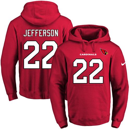 Nike Cardinals #22 Tony Jefferson Red Name & Number Pullover NFL Hoodie Nike Cardinals #22 Tony Jefferson Red Name & Number Pullover NFL Hoodie