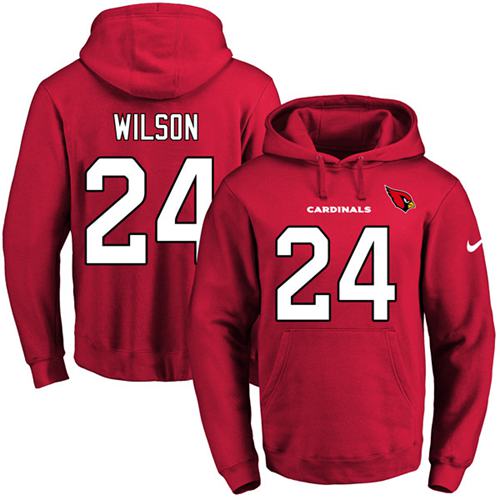 Nike Cardinals #24 Adrian Wilson Red Name & Number Pullover NFL Hoodie Nike Cardinals #24 Adrian Wilson Red Name & Number Pullover NFL Hoodie