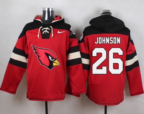 Nike Cardinals #26 Rashad Johnson Red Player Pullover NFL Hoodie