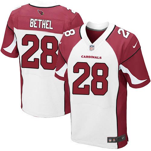 Nike Cardinals #28 Justin Bethel White Men's Stitched NFL Elite Jersey Nike Cardinals #28 Justin Bethel White Men's Stitched NFL Elite Jersey