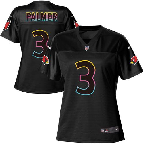 Nike Cardinals #3 Carson Palmer Black Women's NFL Fashion Game Jersey
