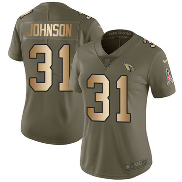 Nike Cardinals #31 David Johnson Olive Gold Women's Stitched NFL Limited 2017 Salute to Service Jersey Nike Cardinals #31 David Johnson Olive Gold Women's Stitched NFL Limited 2017 Salute to Service Jersey