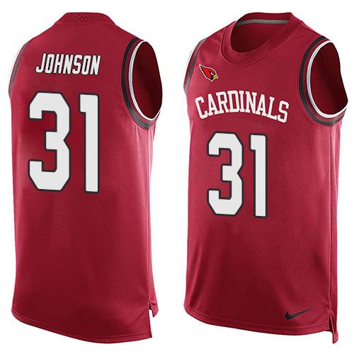 Nike Cardinals #31 David Johnson Red Team Color Men's Stitched NFL Limited Tank Top Jersey Nike Cardinals #31 David Johnson Red Team Color Men's Stitched NFL Limited Tank Top Jersey