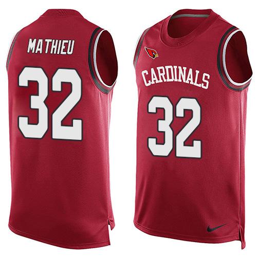 Nike Cardinals #32 Tyrann Mathieu Red Team Color Men's Stitched NFL Limited Tank Top Jersey Nike Cardinals #32 Tyrann Mathieu Red Team Color Men's Stitched NFL Limited Tank Top Jersey