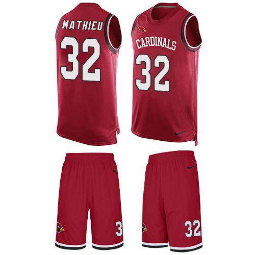 Nike Cardinals #32 Tyrann Mathieu Red Team Color Men's Stitched NFL Limited Tank Top Suit Jersey Nike Cardinals #32 Tyrann Mathieu Red Team Color Men's Stitched NFL Limited Tank Top Suit Jersey