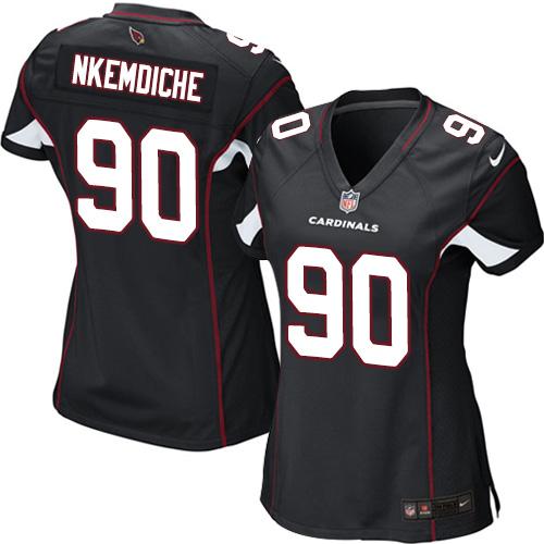 Nike Cardinals #90 Robert Nkemdiche Black Alternate Women's Stitched NFL Elite Jersey