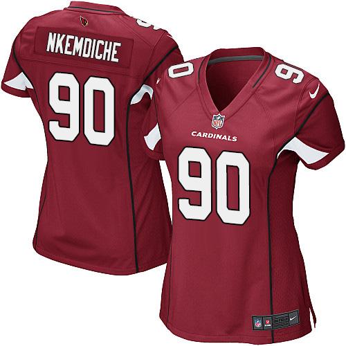 Nike Cardinals #90 Robert Nkemdiche Red Team Color Women's Stitched NFL Elite Jersey