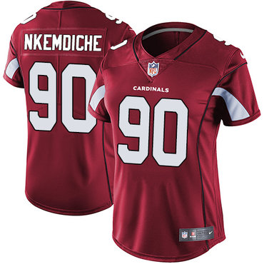 Nike Cardinals #90 Robert Nkemdiche Red Team Color Women's Stitched NFL Vapor Untouchable Limited Jersey