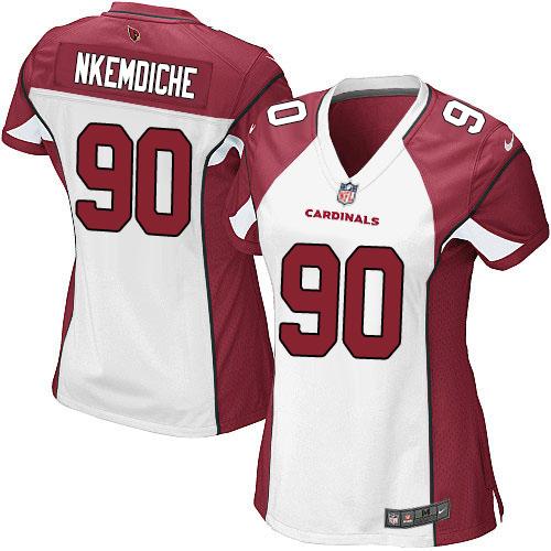 Nike Cardinals #90 Robert Nkemdiche White Women's Stitched NFL Elite Jersey