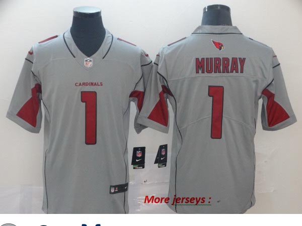 Nike Cardinals 1 Kyler Murray Silver Inverted Legend Jersey Nike Cardinals 1 Kyler Murray Silver Inverted Legend Jersey