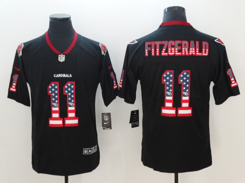 Nike Cardinals 11 Larry Fitzgerald Black USA Flag Fashion Color Rush Limited Jersey Nike Cardinals 11 Larry Fitzgerald Black USA Flag Fashion Color Rush Limited Jersey