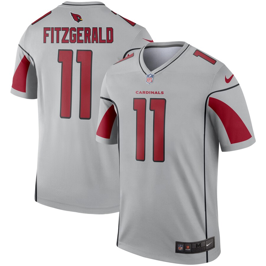 Nike Cardinals 11 Larry Fitzgerald Silver Inverted Legend Jersey Nike Cardinals 11 Larry Fitzgerald Silver Inverted Legend Jersey