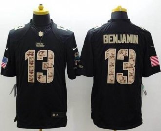 Nike Carolina Panthers #13 Kelvin Benjamin Black NFL Limited Salute to Service Jersey