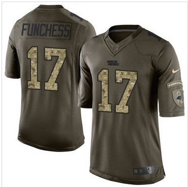 Nike Carolina Panthers #17 Devin Funchess Green Men's Stitched NFL Limited Salute to Service Jersey Nike Carolina Panthers #17 Devin Funchess Green Men's Stitched NFL Limited Salute to Service Jersey
