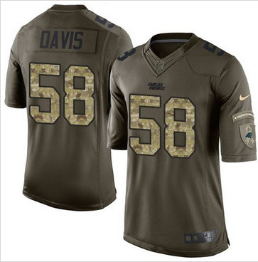 Nike Carolina Panthers #58 Thomas Davis Green Men's Stitched NFL Limited Salute to Service Jersey Nike Carolina Panthers #58 Thomas Davis Green Men's Stitched NFL Limited Salute to Service Jersey