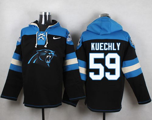Nike Carolina Panthers #59 Luke Kuechly Black Player Pullover NFL Hoodie Nike Carolina Panthers #59 Luke Kuechly Black Player Pullover NFL Hoodie