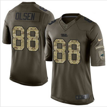 Nike Carolina Panthers #88 Greg Olsen Green Men's Stitched NFL Limited Salute to Service Jersey Nike Carolina Panthers #88 Greg Olsen Green Men's Stitched NFL Limited Salute to Service Jersey