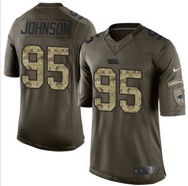 Nike Carolina Panthers #95 Charles Johnson Green Men's Stitched NFL Limited Salute to Service Jersey Nike Carolina Panthers #95 Charles Johnson Green Men's Stitched NFL Limited Salute to Service Jersey