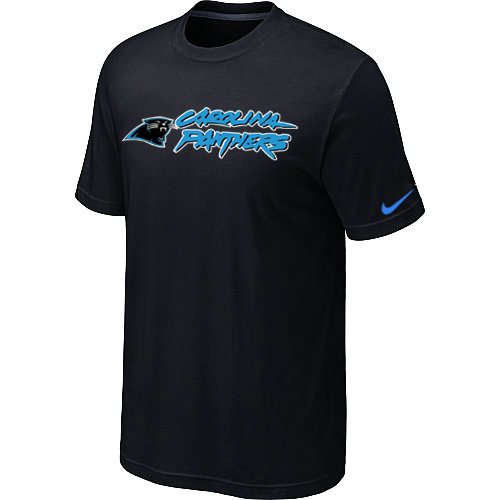 NEW Carolina Panthers Authentic Logo T-Shirt Black