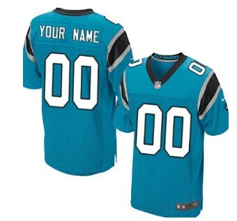 Nike Carolina Panthers Customized Blue Elite Jersey