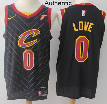 Nike Cavaliers #0 Kevin Love Black Statement Edition NBA Authentic Jersey