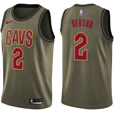 Nike Cavaliers #2 Collin Sexton Green NBA Swingman Salute to Service Jersey Nike Cavaliers #2 Collin Sexton Green NBA Swingman Salute to Service Jersey