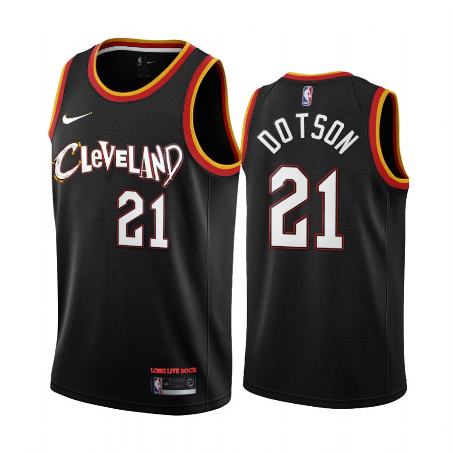 Nike Cavaliers #21 Damyean Dotson Black NBA Swingman 2020-21 City Edition Jersey Nike Cavaliers #21 Damyean Dotson Black NBA Swingman 2020-21 City Edition Jersey
