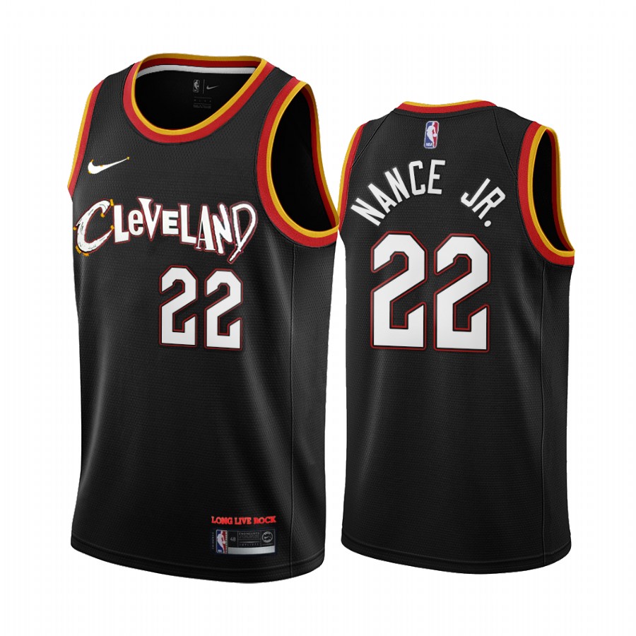 Nike Cavaliers #22 Larry Nance Jr. Black NBA Swingman 2020-21 City Edition Jersey Nike Cavaliers #22 Larry Nance Jr. Black NBA Swingman 2020-21 City Edition Jersey