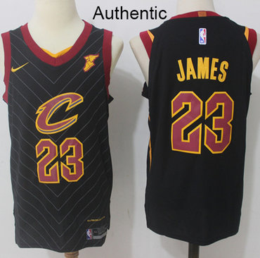 Nike Cavaliers #23 LeBron James Black Statement Edition NBA Authentic Jersey