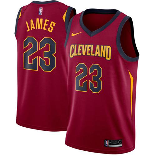 Nike Cavaliers #23 LeBron James Red Stitched NBA Swingman Jersey