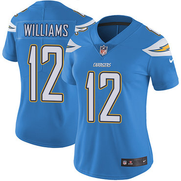Nike Chargers #12 Mike Williams Electric Blue Alternate Women's Stitched NFL Vapor Untouchable Limited Jersey