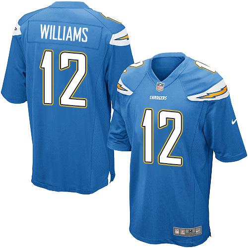 Nike Chargers #12 Mike Williams Electric Blue Alternate Youth Stitched NFL New Elite Jersey