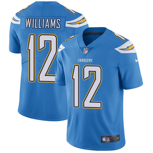 Nike Chargers #12 Mike Williams Electric Blue Alternate Youth Stitched NFL Vapor Untouchable Limited Jersey