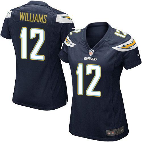 Nike Chargers #12 Mike Williams Navy Blue Team Color Women's Stitched NFL New Elite Jersey