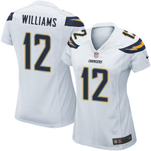 Nike Chargers #12 Mike Williams White Women's Stitched NFL New Elite Jersey