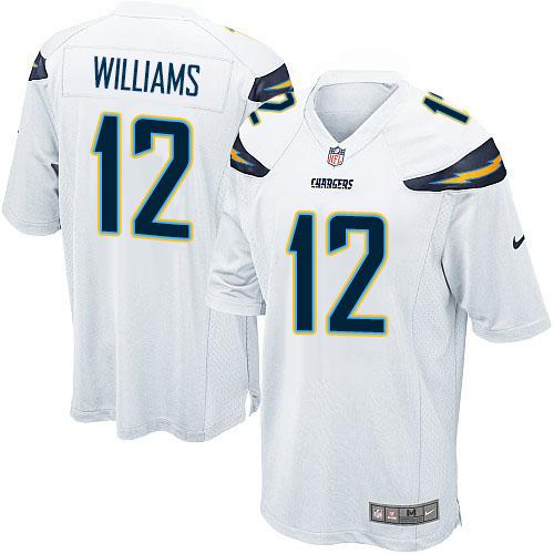Nike Chargers #12 Mike Williams White Youth Stitched NFL New Elite Jersey