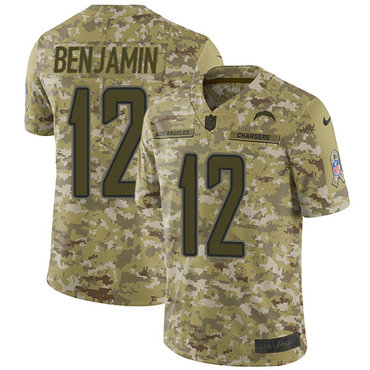 Nike Chargers #12 Travis Benjamin Camo Men's Stitched NFL Limited 2018 Salute To Service Jersey Nike Chargers #12 Travis Benjamin Camo Men's Stitched NFL Limited 2018 Salute To Service Jersey
