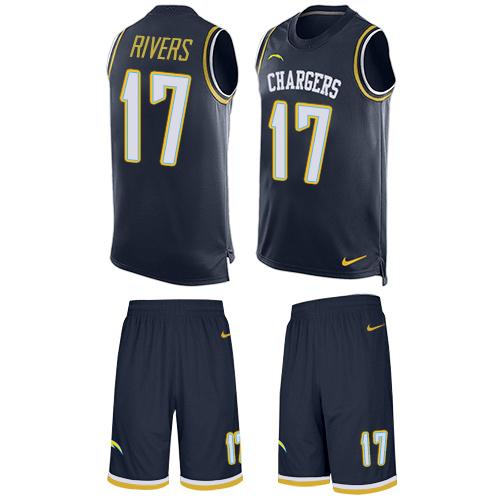 Nike Chargers #17 Philip Rivers Navy Blue Team Color Men's Stitched NFL Limited Tank Top Suit Jersey Nike Chargers #17 Philip Rivers Navy Blue Team Color Men's Stitched NFL Limited Tank Top Suit Jersey