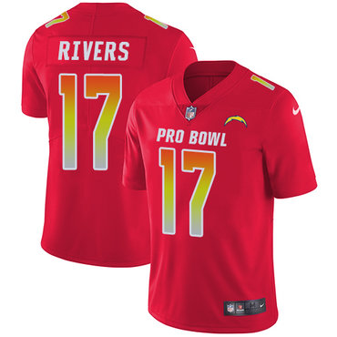 Nike Chargers #17 Philip Rivers Red Women's Stitched NFL Limited AFC 2018 Pro Bowl Jersey