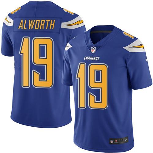 Nike Chargers #19 Lance Alworth Electric Blue Men's Stitched NFL Limited Rush Jersey Nike Chargers #19 Lance Alworth Electric Blue Men's Stitched NFL Limited Rush Jersey