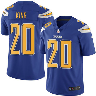 Nike Chargers #20 Desmond King Electric Blue Men's Stitched NFL Limited Rush Jersey Nike Chargers #20 Desmond King Electric Blue Men's Stitched NFL Limited Rush Jersey