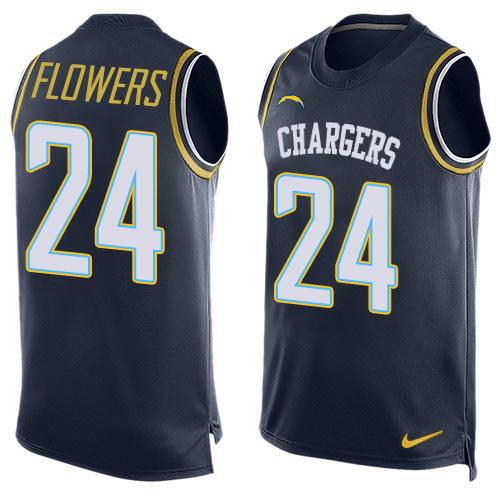 Nike Chargers #24 Brandon Flowers Navy Blue Team Color Men's Stitched NFL Limited Tank Top Jersey Nike Chargers #24 Brandon Flowers Navy Blue Team Color Men's Stitched NFL Limited Tank Top Jersey