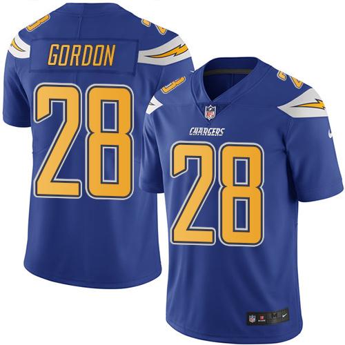 Nike Chargers #28 Melvin Gordon Electric Blue Men's Stitched NFL Limited Rush Jersey Nike Chargers #28 Melvin Gordon Electric Blue Men's Stitched NFL Limited Rush Jersey