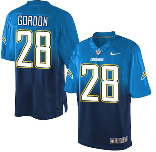 Nike Chargers #28 Melvin Gordon Electric Blue Navy Blue Men's Stitched NFL Elite Fadeaway Fashion Jersey Nike Chargers #28 Melvin Gordon Electric Blue Navy Blue Men's Stitched NFL Elite Fadeaway Fashion Jersey