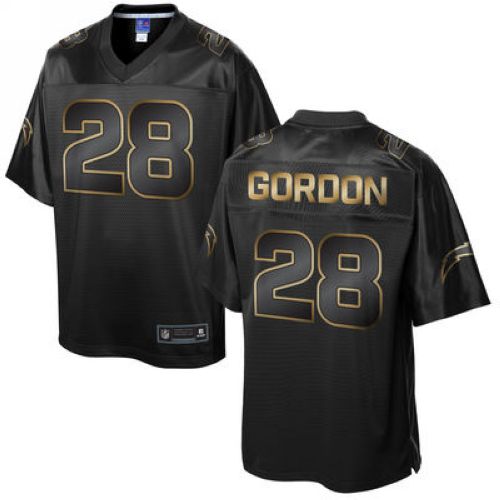 Nike Chargers #28 Melvin Gordon Pro Line Black Gold Collection Men's Stitched NFL Game Jersey Nike Chargers #28 Melvin Gordon Pro Line Black Gold Collection Men's Stitched NFL Game Jersey