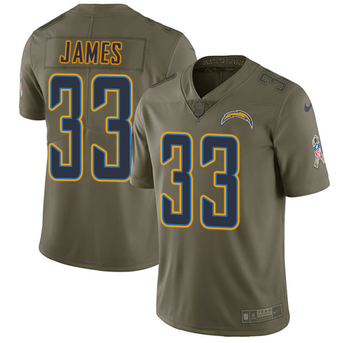 Nike Chargers #33 Derwin James Olive Men's Stitched NFL Limited 2017 Salute To Service Jersey Nike Chargers #33 Derwin James Olive Men's Stitched NFL Limited 2017 Salute To Service Jersey