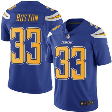 Nike Chargers #33 Tre Boston Electric Blue Men's Stitched NFL Limited Rush Jersey Nike Chargers #33 Tre Boston Electric Blue Men's Stitched NFL Limited Rush Jersey