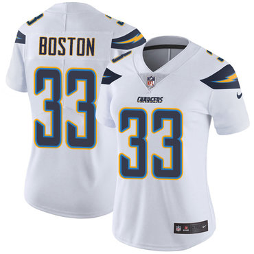 Nike Chargers #33 Tre Boston White Women's Stitched NFL Vapor Untouchable Limited Jersey