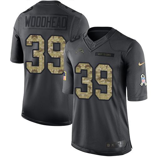 Nike Chargers #39 Danny Woodhead Black Men's Stitched NFL Limited 2016 Salute to Service Jersey Nike Chargers #39 Danny Woodhead Black Men's Stitched NFL Limited 2016 Salute to Service Jersey
