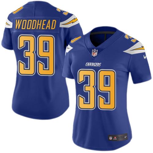 Nike Chargers #39 Danny Woodhead Electric Blue Women's Stitched NFL Limited Rush Jersey